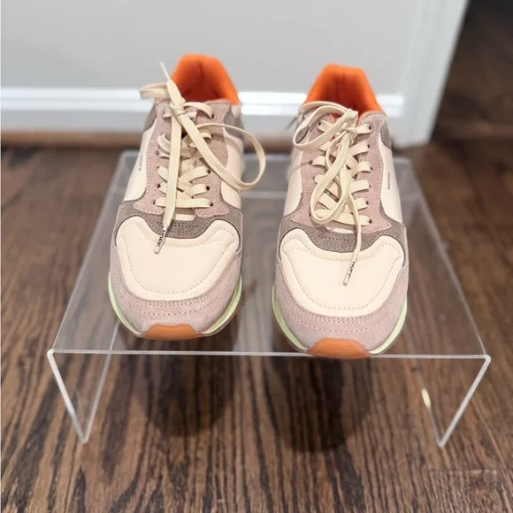 Hoff Women’s City Casual Sneaker Earth tone with Silver Peach Accent Size 8 - Picture 6 of 10